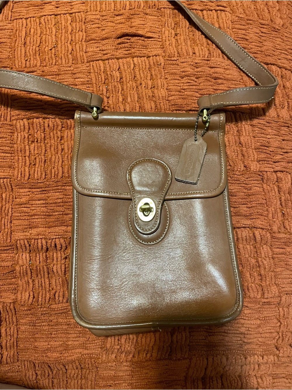 Coach Vintage 90s Murphy Classic Leather Crossbody Bag in Brown